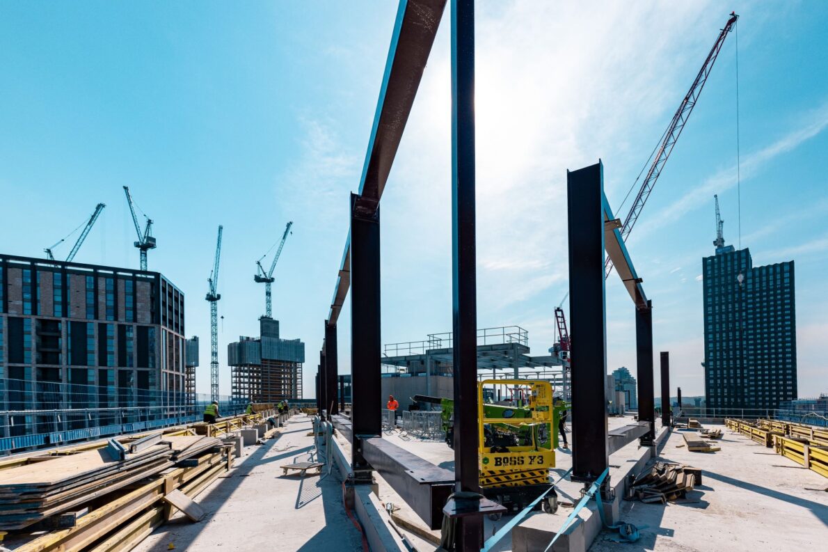 External view of Ruskin Square development site in Croydon