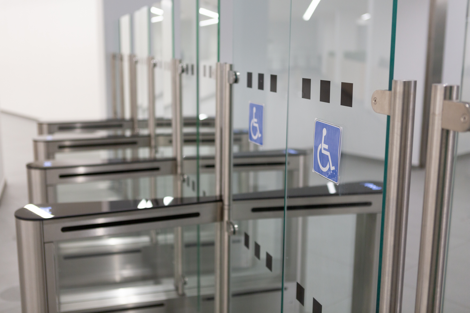 A series of security gates