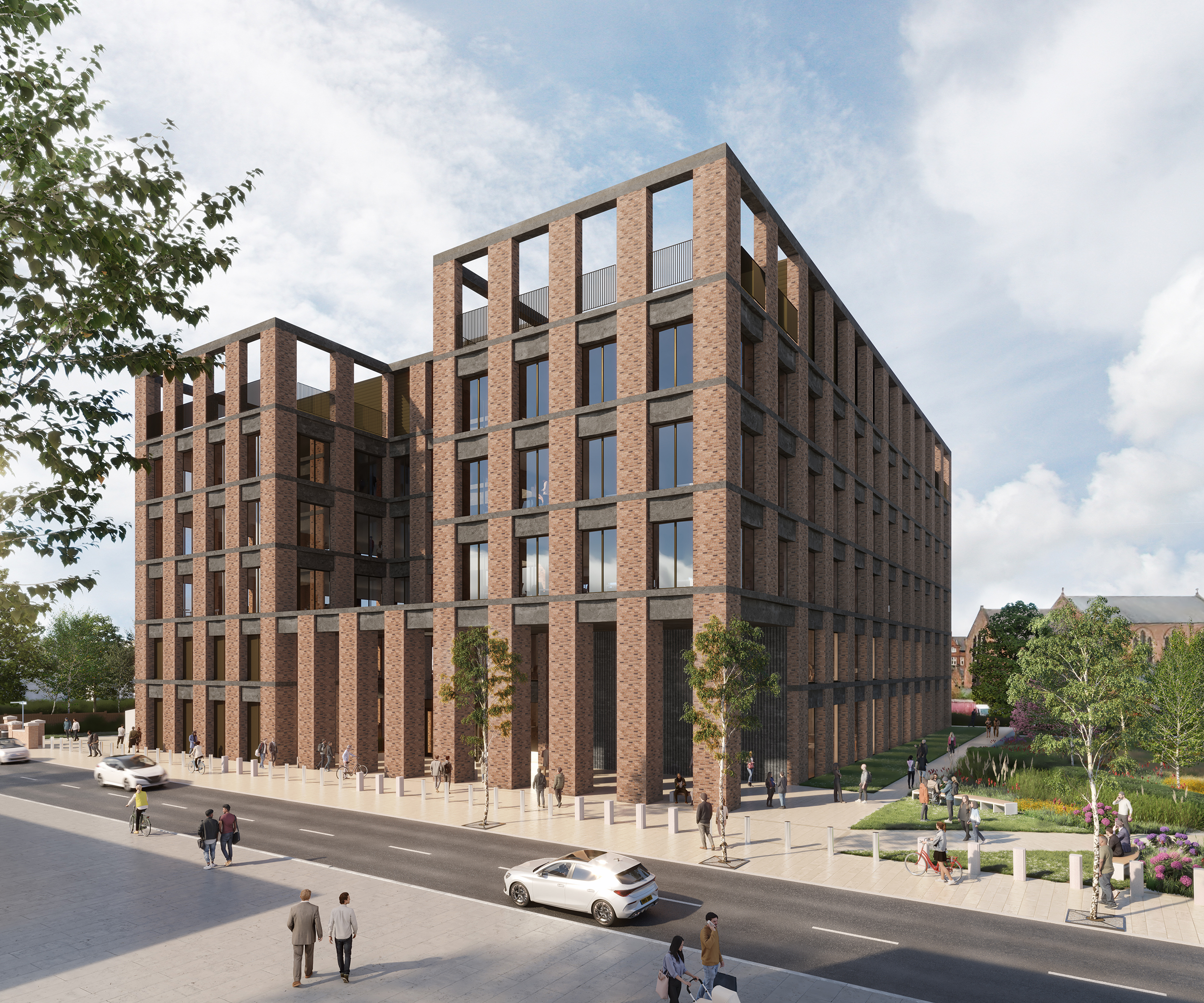 a CGI Visualisation of the future Darlington, Brunswick Street building
